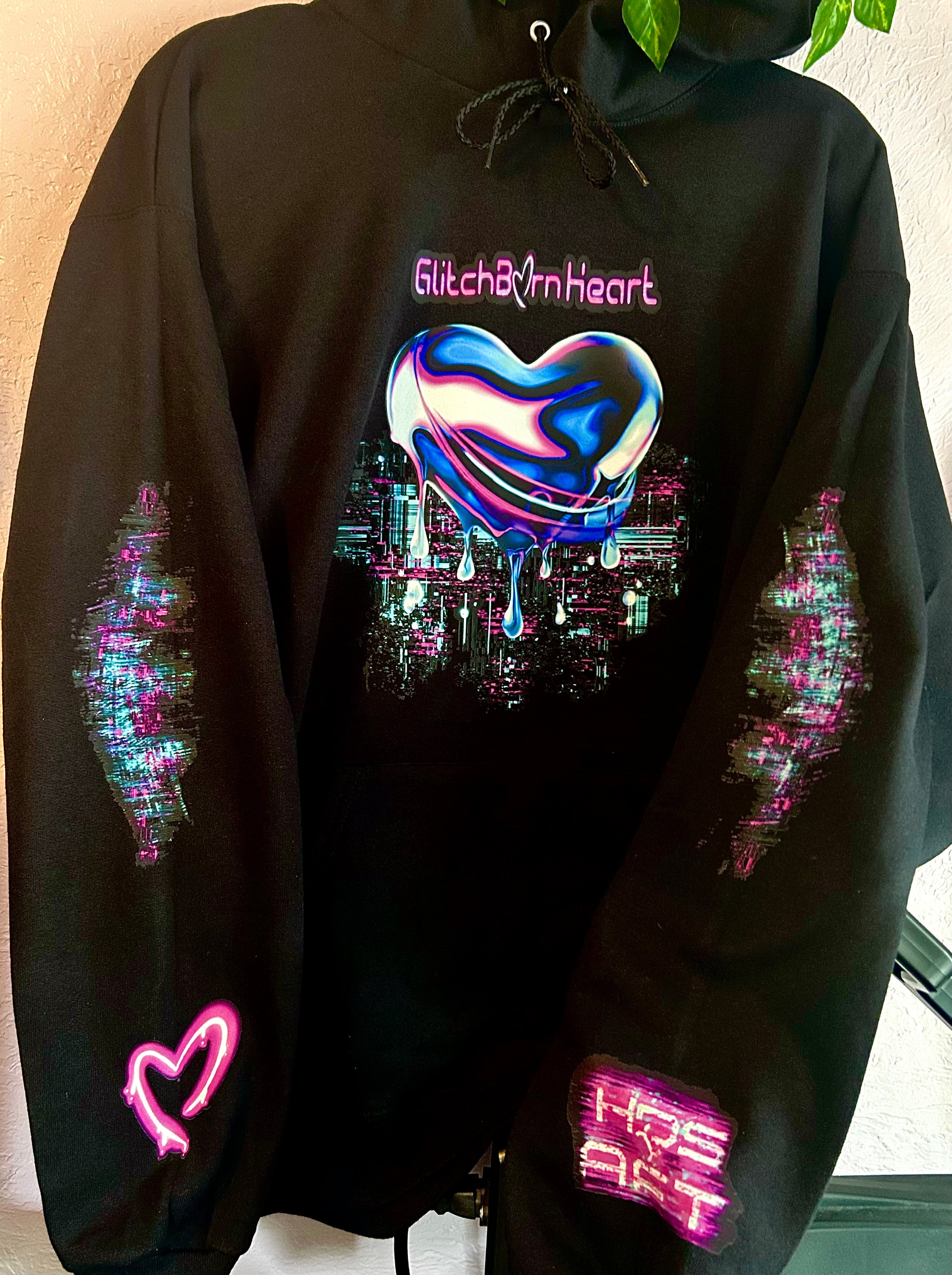 GlitchBorn Heart Hoodie