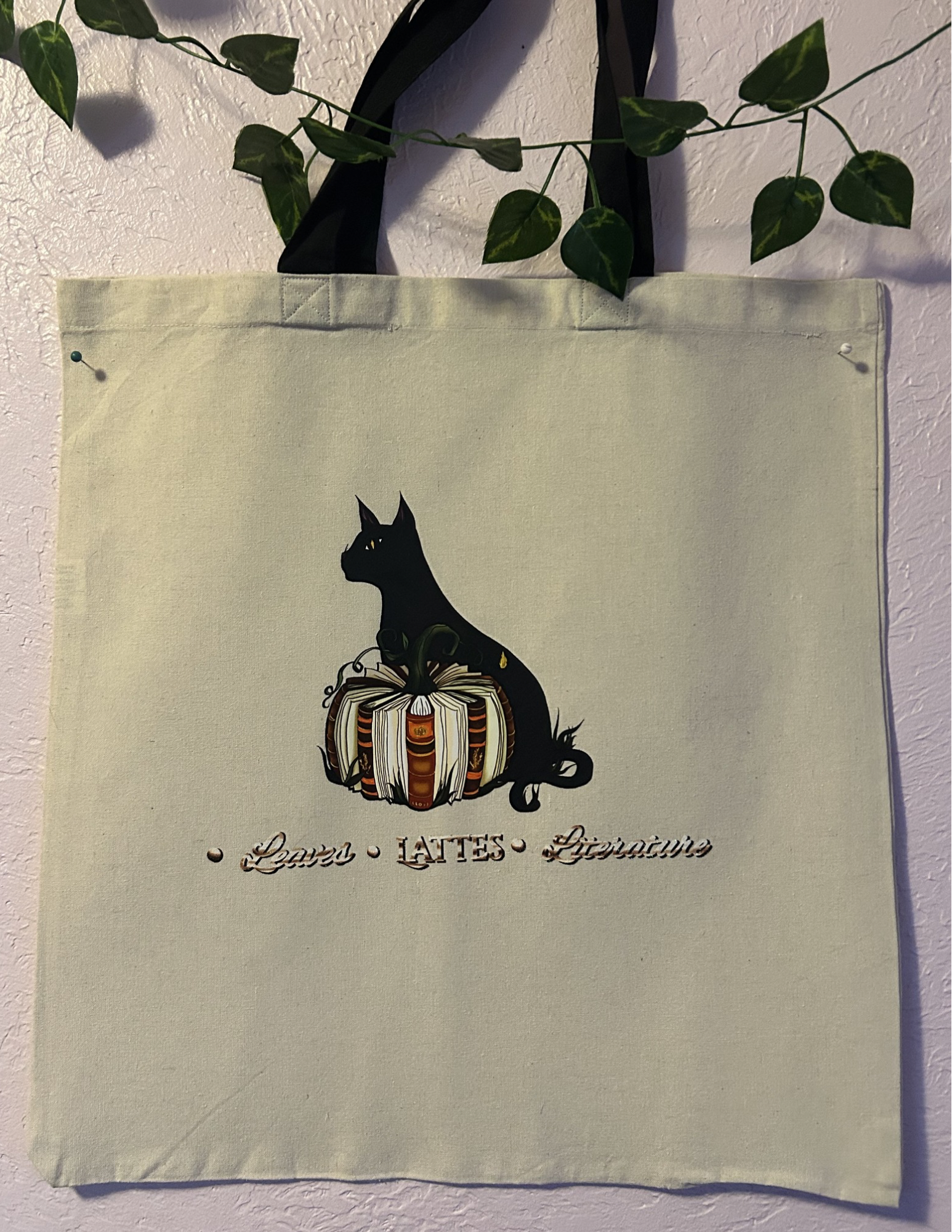 Black Cat Book Tote