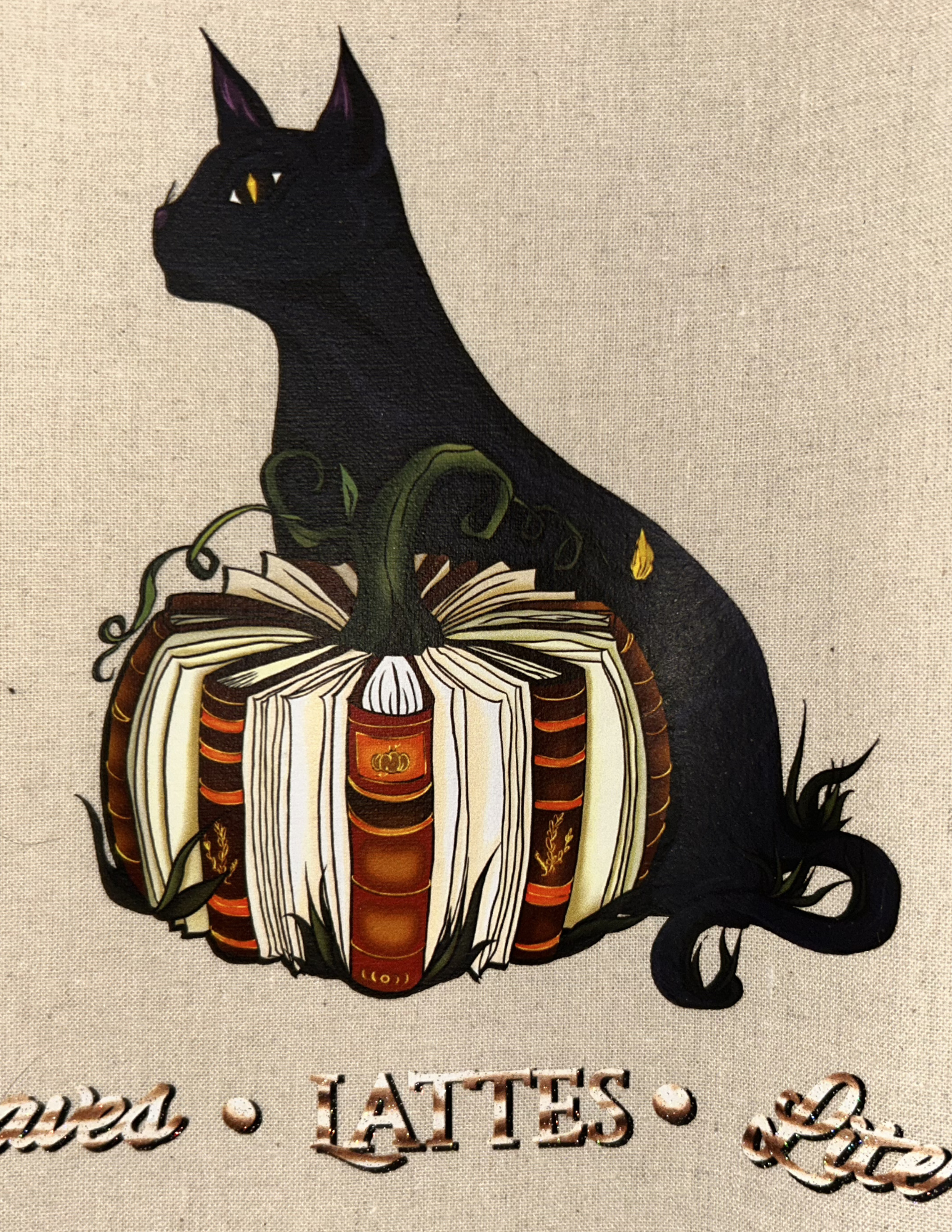 Black Cat Book Tote