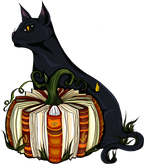 Fall Pumpkin Black Cat