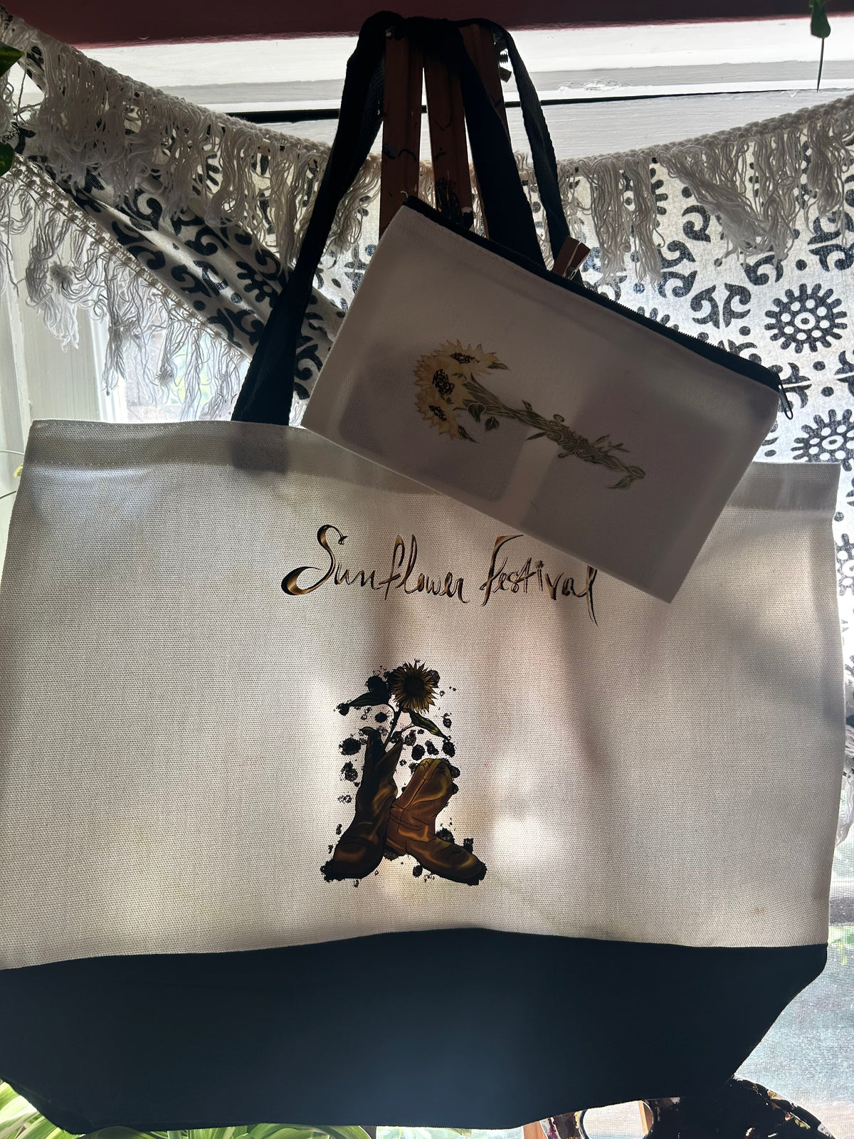 Sunflower Tote/pouch set