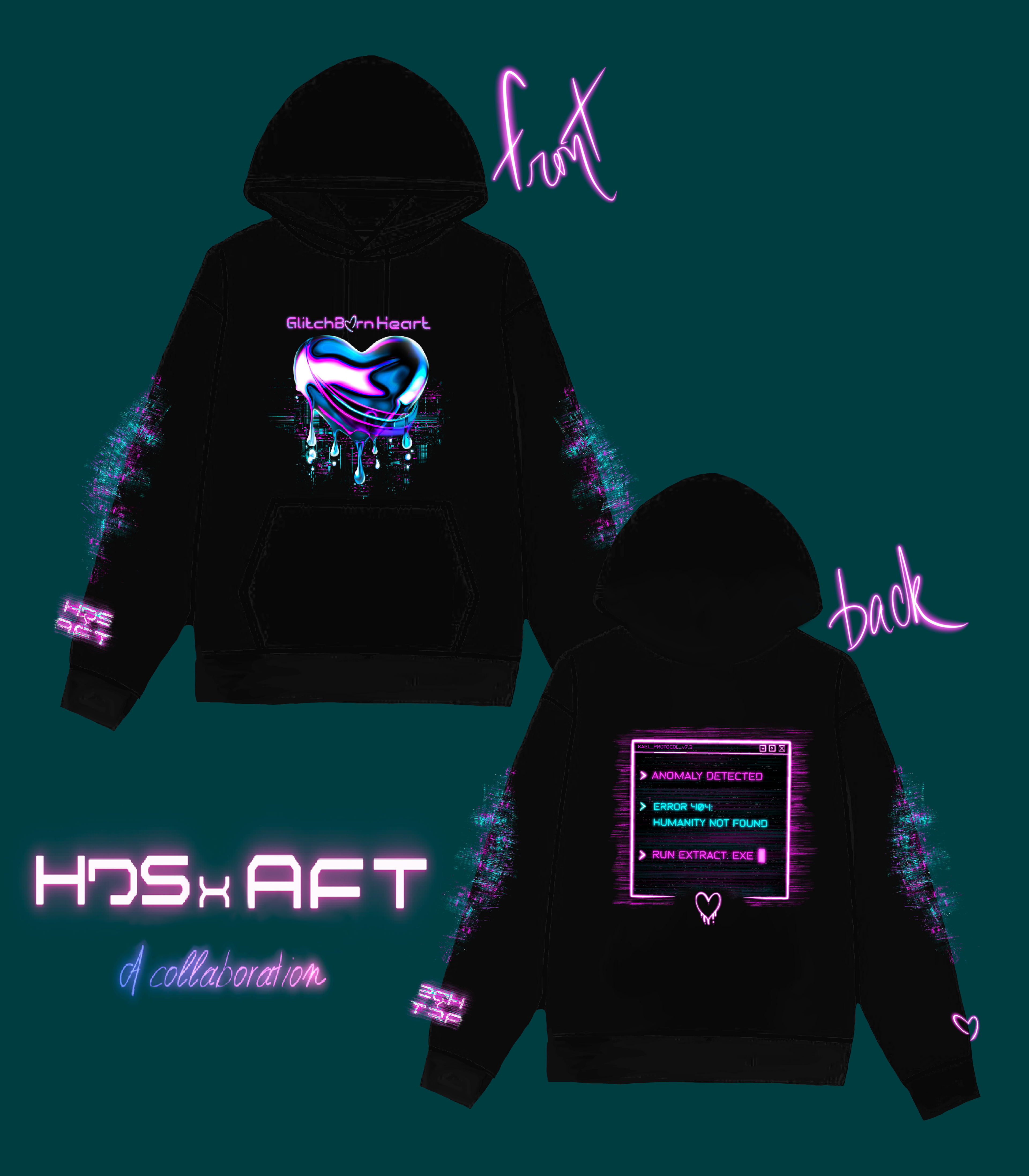 GlitchBorn Heart Hoodie