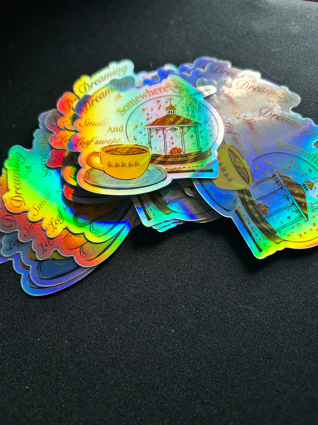 Dreaming of Somewhere Small Sticker